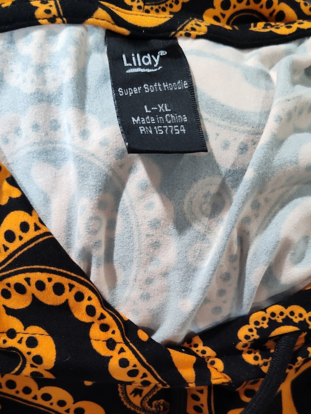 Lildy Women's Black & Gold Super Soft Hoodie